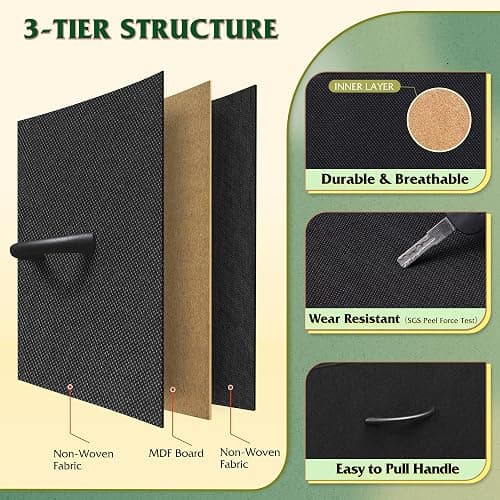 WLIVE 5 Drawer Black Fabric Dresser for Bedroom, Wide Storage Chest | Black 5-drawer wide fabric dresser with steel frame, modern storage for bedroom living room home closet thumbnail 6