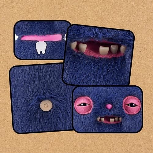 Fuggler Alley Cats 9-Inch Plush Toy (Cheezee) Grey by ZURU – Funny Ugly Monster Stuffed Animal with Human-Like Teeth, Collectible Plush for Kids, Tweens, Teens, Adults & Cat-Loving Weirdos thumbnail 6