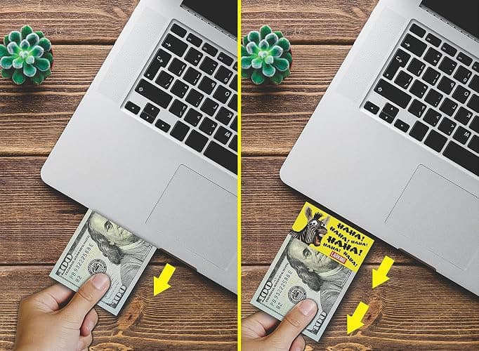 Larkmo The Pranking Zebra Funny $100 Gag, Realistic One Hundred Dollar Bill Joke Office Prank for Men, Women & Children, Great Practical Joke, Kit of 50 Pieces thumbnail 4