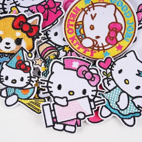 15PCS Cute Cartoon Cat Iron On Patches, Sew on/Iron on Applique Embroidered Patches for Hats, Backpacks,Shirt,Shoes thumbnail 7
