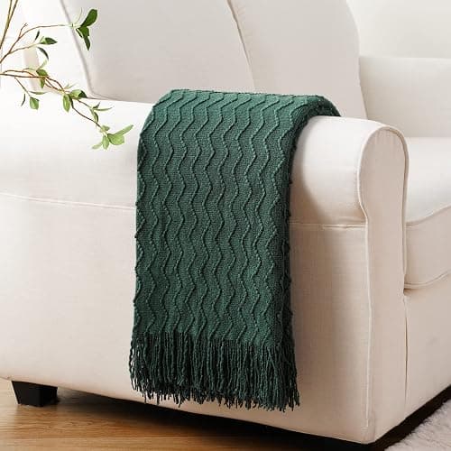 BATTILO HOME Christmas Green Throw Blanket for Couch, Forest Green Throw Blankets, Christmas Decorative Throw Blanket for Sofa Bed, Christmas Decor, 50"x60" thumbnail 5