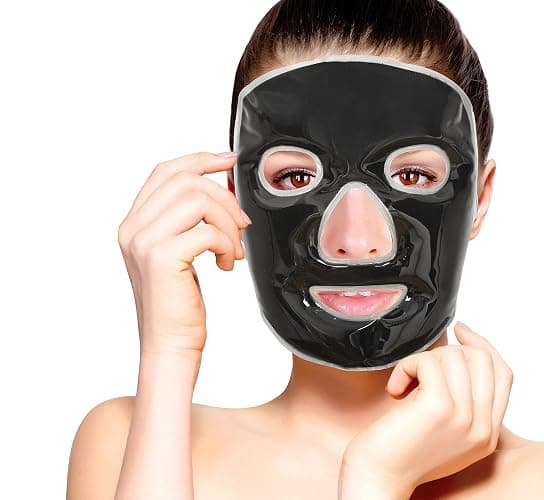 FOMI Cold Clay Facial Ice Mask | Cooling Face Mask for Acne, Swollen Face, Puffy Eyes, Dark Circles, Headache, Migraine, Sinus Relief | Fabric Backing | Natural Clay Filling (X-Large) - Image 1