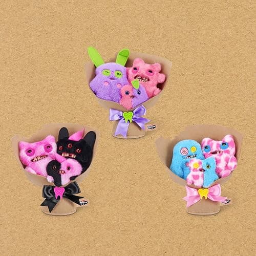 Fuggler Bouquets: 2x9 Inch + 1x3.5 Inch Plush Set (Sasquoosh, Stinkface, Squooshface) by ZURU, Funny Ugly Monster Designs, Unique Gift for Collectors thumbnail 6