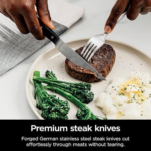 Ninja K32012 Foodi NeverDull Premium Knife System, 12 Piece Knife Block Set with Built-in Sharpener, German Stainless Steel Knives, Black thumbnail 2