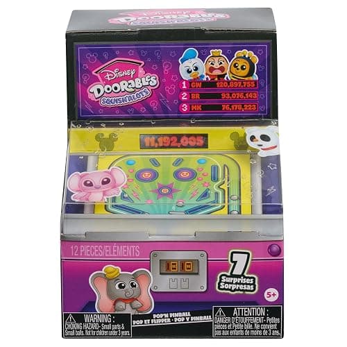 Disney Doorables Squish’Alots Poppin Pinball Game by Just Play | Mini Arcade Toy, 7 Surprises, 3 Micro Figures, Squish Figure, Mystery Pinball Theme, Capsules, Kids Toys, Ages 5+ thumbnail 7