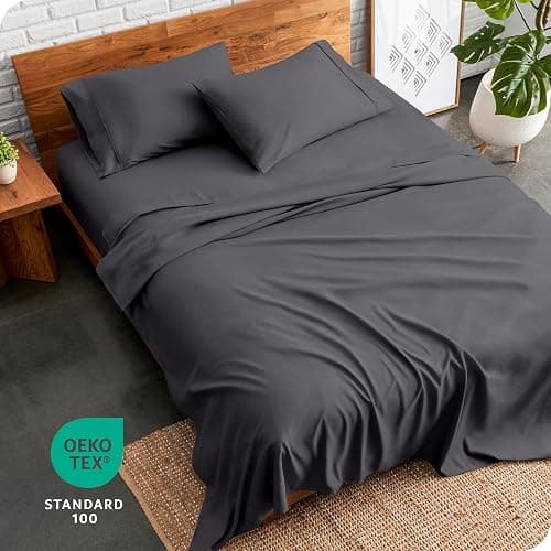 Bare Home Twin XL Sheet Set - 1800 Ultra-Soft Microfiber Twin Extra Long Bed Sheets - Double Brushed - Deep Pockets - Easy Fit - 3 Piece Set - Bedding Sheets & Pillowcases (Twin XL, Forged Iron Grey) thumbnail 7