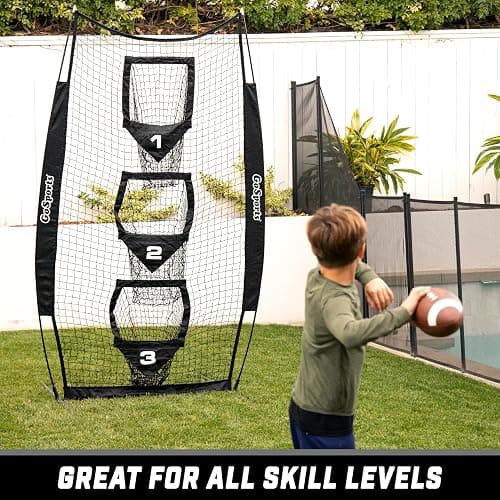 GoSports 8 x 4 ft Football Throwing Target Net - Choose Black or Red thumbnail 6