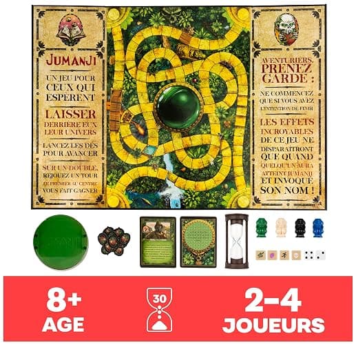 Jumanji - Jumanji Retro - Jeu de Société Famille - Jeu De Plateau avec Nombreux Défis - Ambiance du Film - Version Française - Jouet Enfant 8 Ans et + thumbnail 6