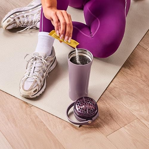 BrüMate MultiShaker Blender Shaker Bottle | 100% Leakproof Insulated Stainless Steel | Pre Workout and Protein Shaker Bottle for the Gym | 25oz (Lilac Dusk) thumbnail 6
