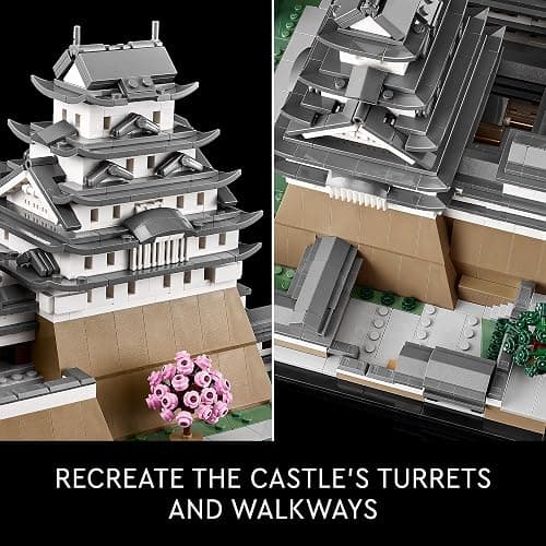 LEGO Architecture Landmarks Collection: Himeji Castle 21060 Building Set, Build & Display this Collectible Model for Adults, Fun Gift for Lovers of Japan, Famous Japanese Buildings, History and Travel thumbnail 4