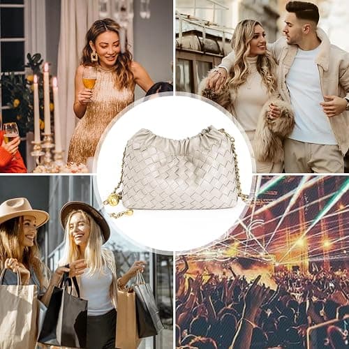 Joryin Woven Women's Crossbody Bag & Evening Purse, Trendy Dumpling Clutch & Hobo Cloud Shoulder Bag Trendy Dumpling Clutch thumbnail 7