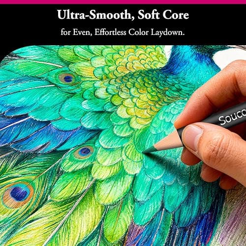 Soucolor 72-Color Colored Pencils for Adult Coloring Books, Soft Core, Back to School Supplies, Smooth Coloring Pencils for Kids Sketching, Drawing, Blending, Shading, Arts & Crafts Supplies Gift thumbnail 4