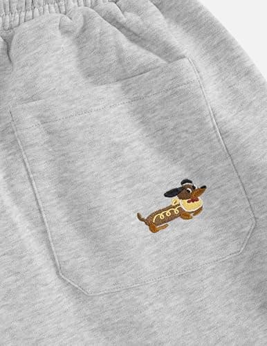 Aelfric Eden Embroidery Puppy Baggy Barrel Sweatpants Casual Y2K Elastic Drawstring Unisex Wide Leg Pants Lantern Trouser thumbnail 7