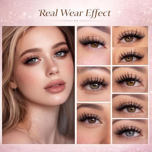 Lash Clusters Kit, Eyelash Clusters Individual Lash Extension Kit Pcs D Curl Fluffy Wispy False Eyelashes Extensions Thin Band with Bond Seal Tweezers Brush Removers (30D+40D KIT 9-16mm) thumbnail 8