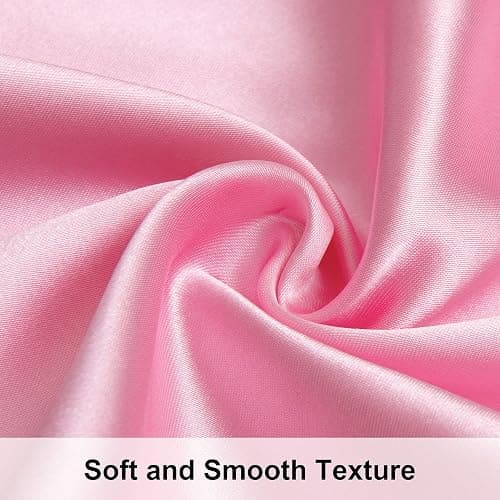 NTBAY 2 Pack Satin Standard Pillowcases for Hair and Skin, Luxurious and Silky Pillow Cases with Envelope Closure, 20x26 Inches, Pink thumbnail 3
