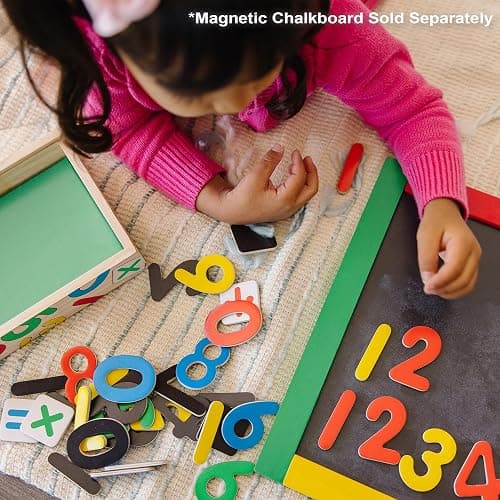 Melissa & Doug Deluxe Magnetic Letters and Numbers Set – 89 Wooden Alphabet Magnets & Numbers, Educational Learning Toys for Preschool Kids Ages 3+ thumbnail 9