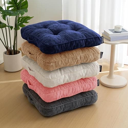 HIGOGOGO Washable Floor Pillow Cushion for Adults, Meditation Cushion Pillow, Large Square Floor Sitting, Removable Tufted Corduroy Cover, for Tatami Living Room or Yoga, 22x22 Inch, Machine Washable thumbnail 8