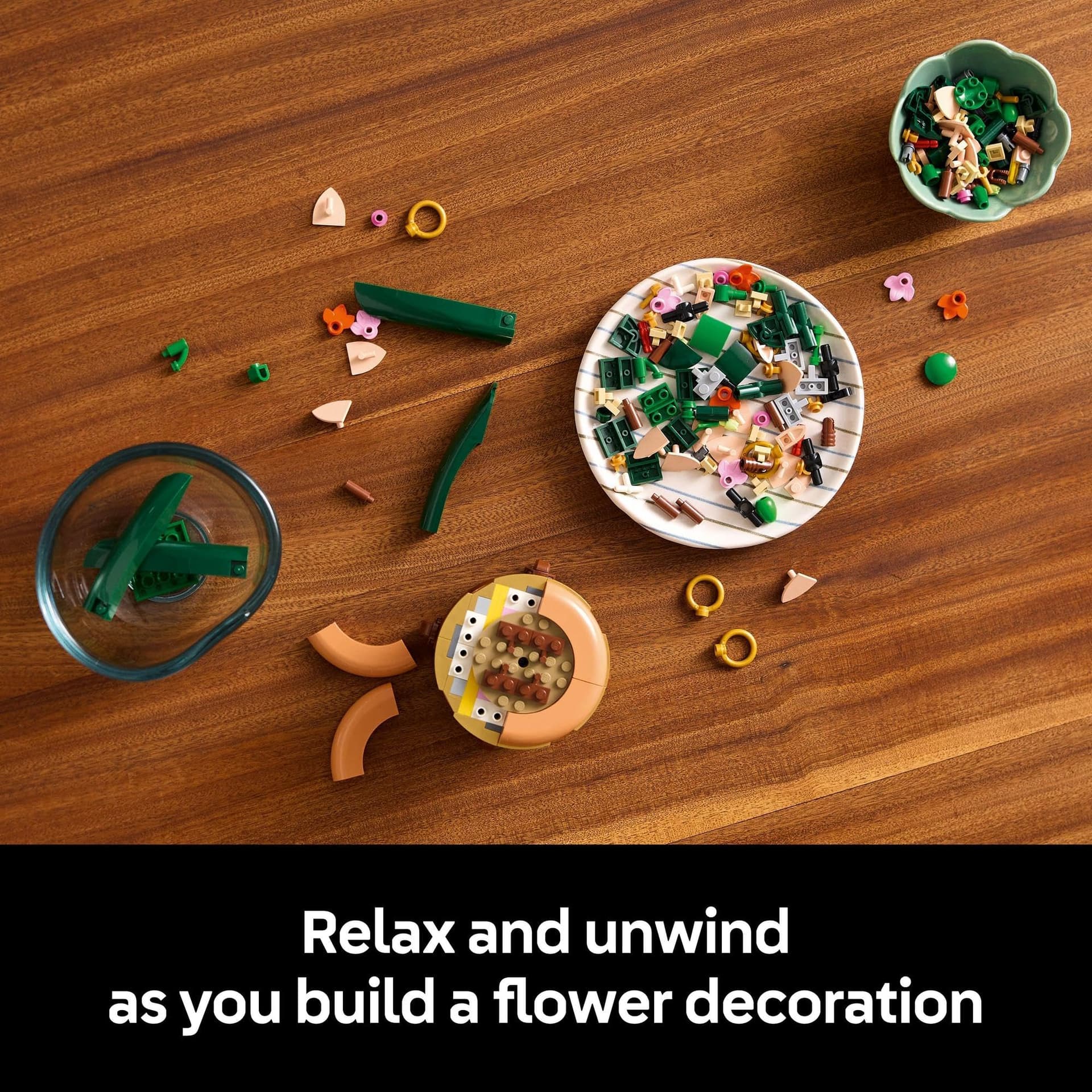 LEGO Botanicals Mini Orchid Artificial Plant Craft Kit for Adults, Model Building Set with Faux Flowers in a Terracotta Style Flowerpot, Office or Home Decor Treat for Women and Men 10343 thumbnail 3