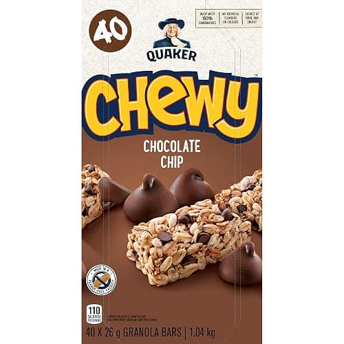 Quaker Chewy Chocolate Chip Granola Bars, Peanut Free 40-Count {Imported from Canada} thumbnail 3
