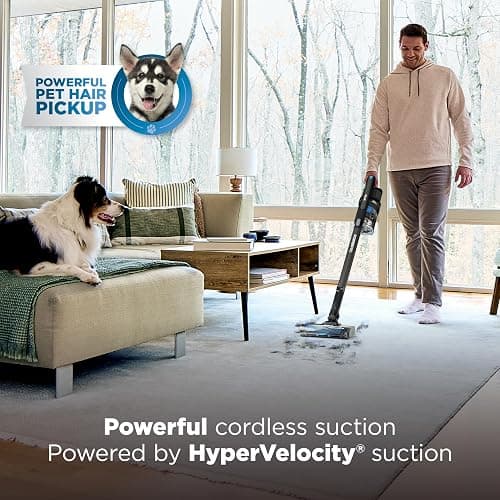 Shark PowerPro Reveal Plus Cordless Vacuum, FloorDetect & Dirt-Reveal Technology, HEPA Filter, Carpet & Hard Floor, Rechargeable, Charcoal, IZ376H thumbnail 2