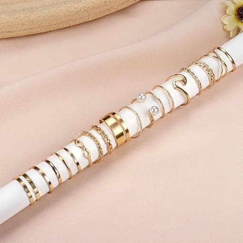 FASACCO Gold Jewelry Set - Trendy Women's Accessories: Gold Necklace and Bracelet Set thumbnail 4