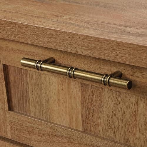 Sauder Coral Cape Corner Desk, Spacious Desktop and File Drawer, L Shaped Office Desk - Sindoori Mango Finish thumbnail 7