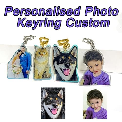 ZRPlaque Custom Logo Acrylic Keychain Cartoon Pendant Photo Flash Transparent Charm Printing Personality Holographic Anime Keyring thumbnail 6