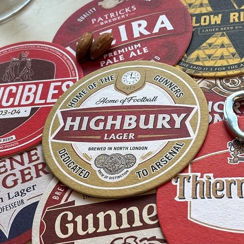 Arsenal Football Beer Mat Coasters - 8-Pack for Fans thumbnail 6