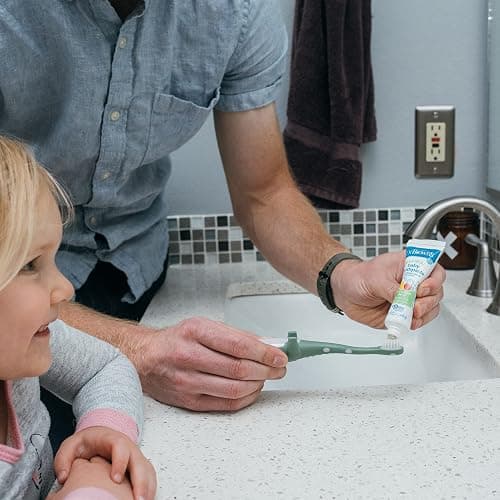 Dr. Brown's Baby and Toddler Toothbrush, Green and Orange Dinosaur 2-Pack, 1-4 Years thumbnail 10