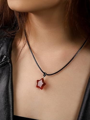 OJERRY Kawaii Star Necklace Y2K Cord Necklace Jewelry for Teen Girls Women Trendy Stuffs thumbnail 4