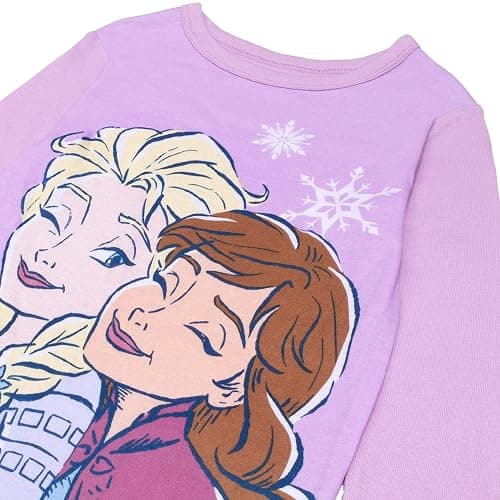 Disney girls 4-piece Snug-fit Cotton Pajama Set, Soft & Cute for Kids thumbnail 3