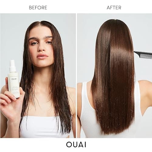 OUAI Leave In Conditioner Bundle - Multitasking Heat Protectant Spray for Hair - Prime Hair for Style, Smooth Flyaways, Add Shine & Use as Detangling Spray (2 Count, 1.5 Oz/4.7 Oz) thumbnail 5