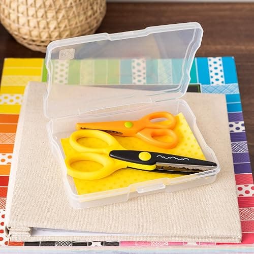 IRIS USA 4" x 6" Photo Storage Box Craft Keeper, Transparent Handle Container with 16 Organization Holder Cases for Pictures, Tasks, Scrapbooking, Stationery Storage, Clear thumbnail 7
