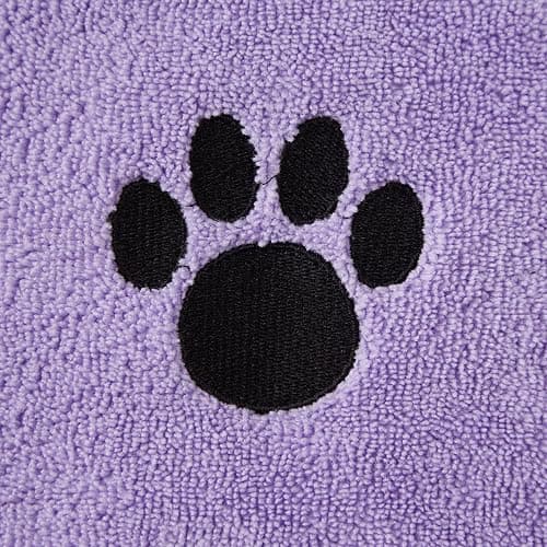 Bone Dry Pet Grooming, Embroidered Microfiber Towel Drying Collection, 15x30, Lavender thumbnail 4