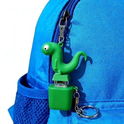 Lizard Button Keychain,Rechargeable Animal Keychains with Sound and Colorful Lights,Fidget Toys Adults Anxiety Relief thumbnail 3