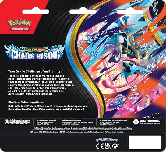 Pokémon TCG: Mega Evolution—Chaos Rising Triple Pack (1 Foil Promo Card & 3 Booster Packs) thumbnail 2
