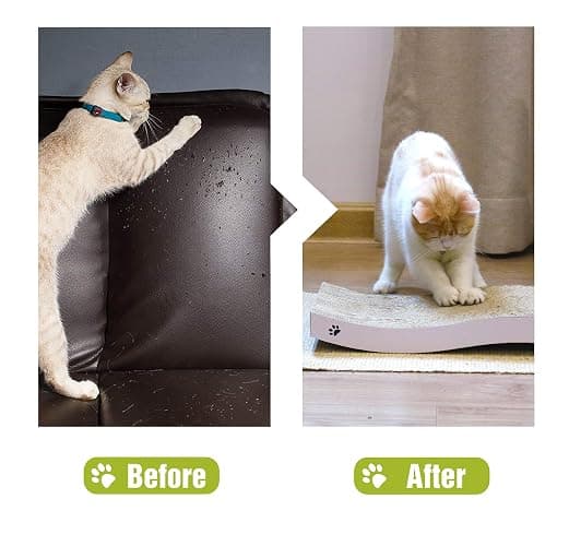 Cat Scratcher, Durable Scratch Pad, Corrugated Cardboard Scratching Board for Indoor Cats, Heavy Duty, Double-Sided Usability, Recyclable, with Catnip thumbnail 5