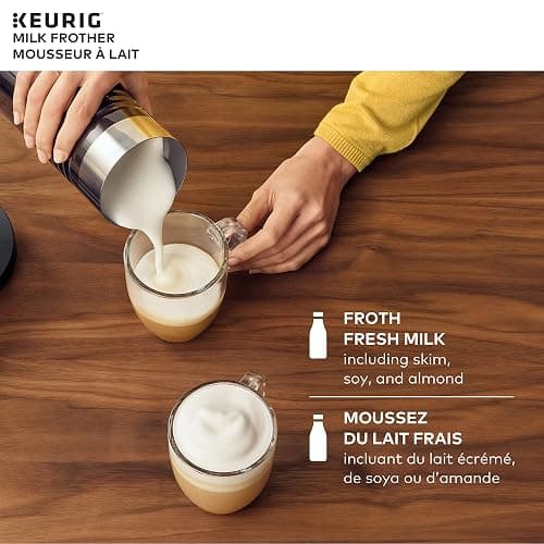Keurig Milk Frother For Lattes And Cappuccinos, Features Hot And Cold Function, Black thumbnail 5