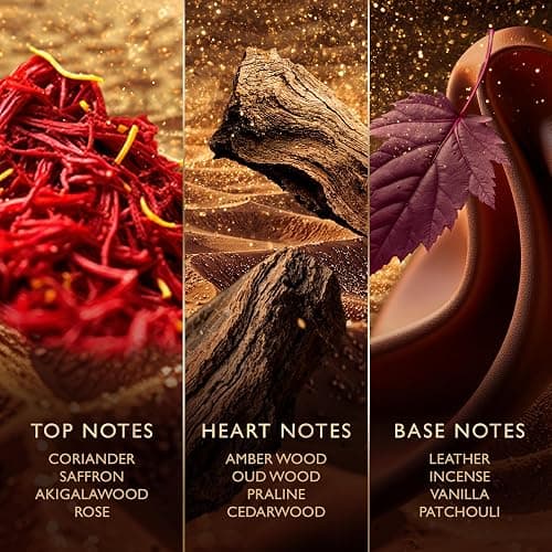 Jawhara Oud Velvet | Woody Ambery Eau de Parfum 3.3 fl oz | Oud with Notes of Saffron, Amber Wood, Leather and Warm Vanilla | Long Lasting | Everyday Wear | Travel Size thumbnail 3
