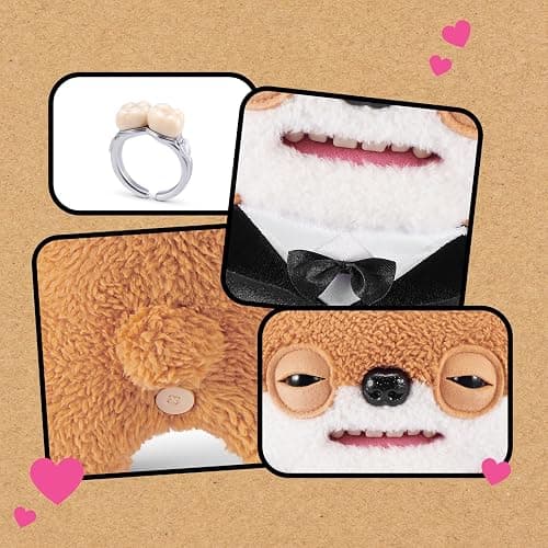 Fuggler Wedding Fuggs 9-Inch Plush 2-Pack by ZURU – Funny Ugly Monster Stuffed Animals with Human-Like Teeth & Tooth Ring, Collectible Plush for Kids, Tweens, Teens & Adult Fans thumbnail 4