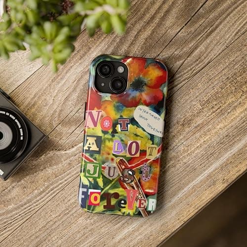 Music Floral Album Phone Case Compatible with iPhone 16 15 14 13 12 11 XS Max, Artistic Music Phone Case for Girls, Protective Hybrid 2-Layer Hard Shell, Gift for Girls Music Fans thumbnail 4