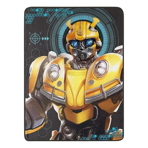 NORTHWEST Transformers Micro Raschel Throw Blanket, Ultra Soft Throw, 46 x 60 Inches, Be Alert - Image 1