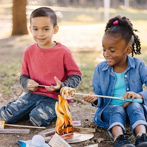 Melissa & Doug Let's Explore Campfire S’mores Set with Toy food & Kids Play Kitchen Accessories, Preschool Learning Toys for Girls & Boys 3+ thumbnail 2