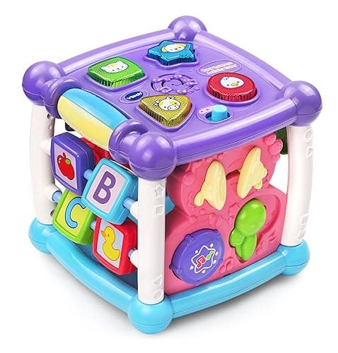 VTech Busy Learners Activity Cube, Purple - Purple - Standard Packaging - Image 1