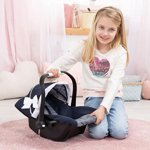 Bayer Design Classic Blue Reborn Car Seat for 46 cm Dolls, Pram Compatible thumbnail 6