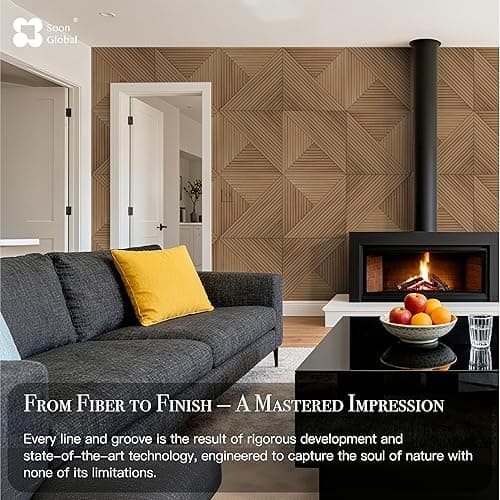 Soon Global Acoustical Wall Panels, 6-Piece 23.62 X 23.62 Inches Art Acoustic Panels, Decorative Acoustic Panels, Acoustic Wall Panels, Sound Absorbing Wall Art, Arcadian Vortex thumbnail 6