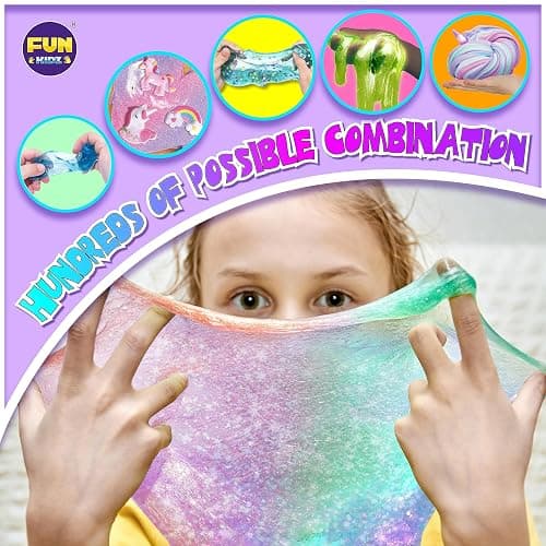 Fluffy Unicorn Slime Kit for Girls, FunKidz Cloud Slime Gift for Ages 6+ Kids Fun Slime Making Kit Awesome Craft Toy Birthday Present Ideas thumbnail 3