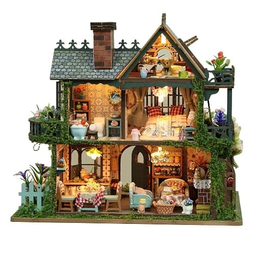 RHZN Miniature House Kit, Dollhouse Kit, Miniature Kit, DIY Mini House Building Kit for Adult Teen, Botanical House - Botanical House - Image 1