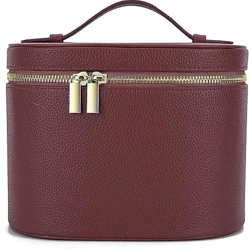 JAZD Vanity Case Makeup Bag with Removable Organizer Divider, Travel Toiletry Cosmetic Organizer for Women - Image 1
