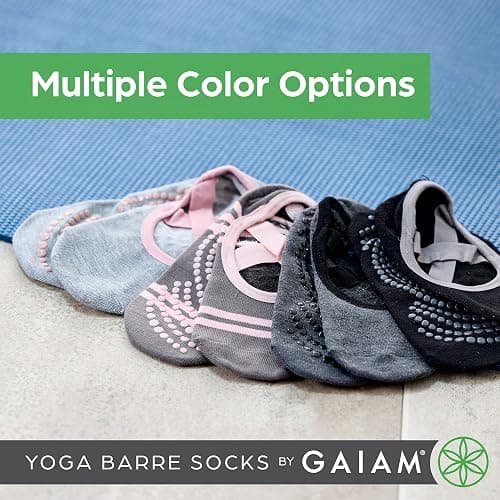 Gaiam Grippy Studio Yoga Socks for Extra Grip in Standard or Hot Yoga thumbnail 2